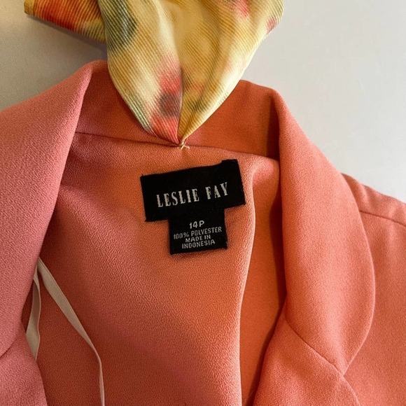 Leslie Fay three pink floral skirt set 14P - Picture 6 of 15